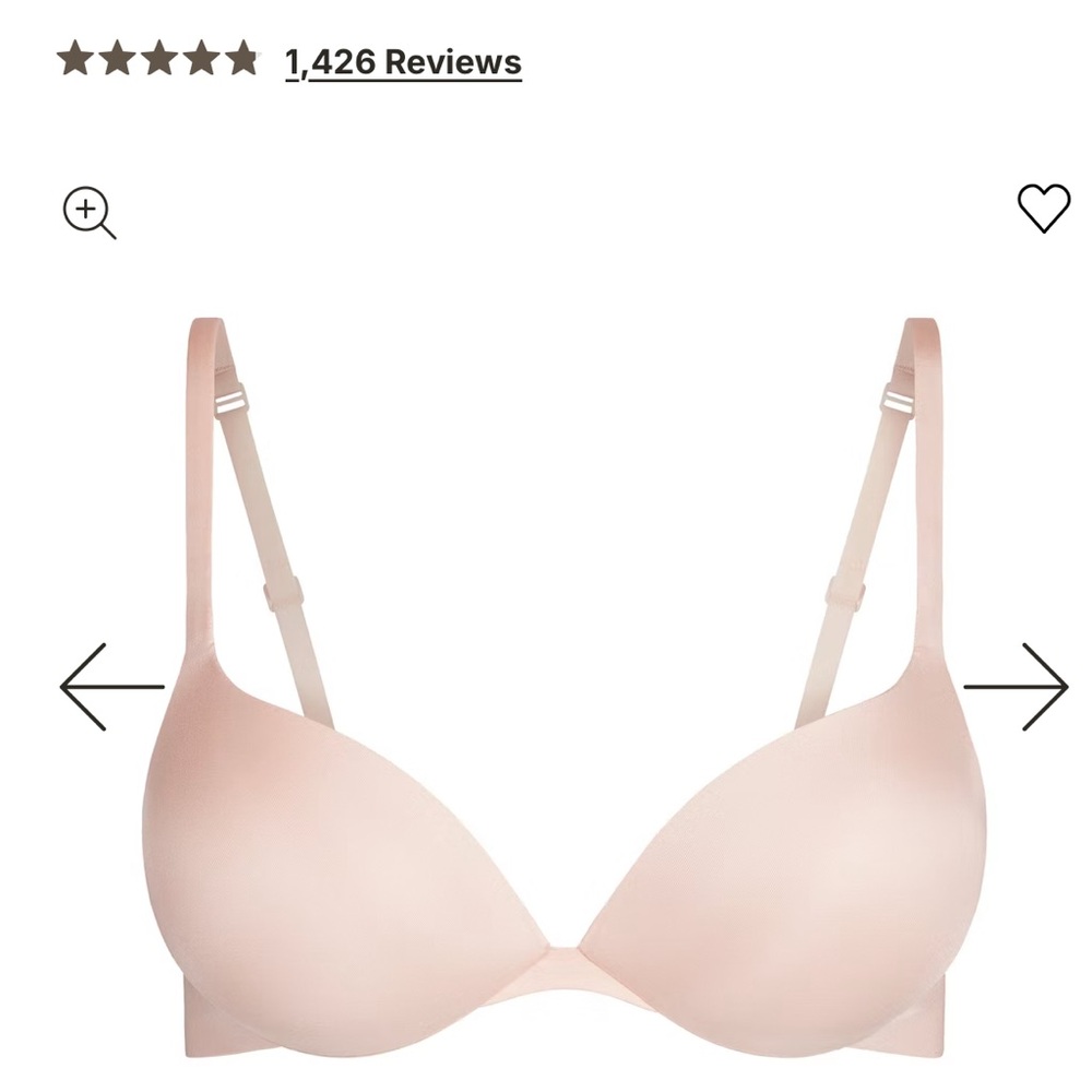 SKIMS ultimate push-up plunge bra in primrose